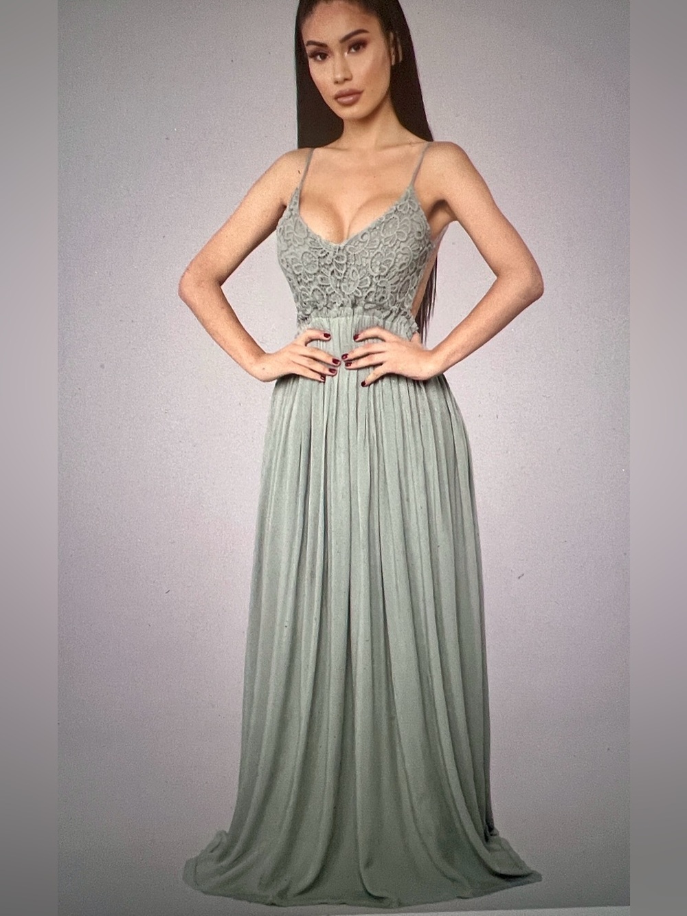NWT Nova Babe Flowy Boho Chic Tank Dress in Sage 👗 Stunning Roma Design 😍